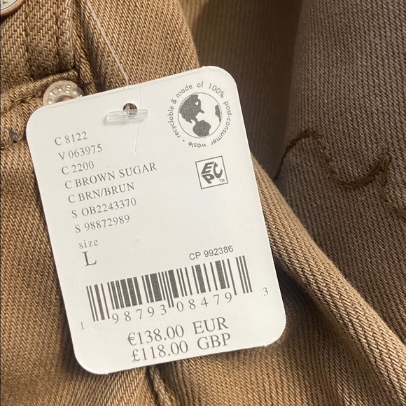 Free People NWT Deep Trance Overalls Brown Sugar Size Large Waist 18 - Picture 17 of 17